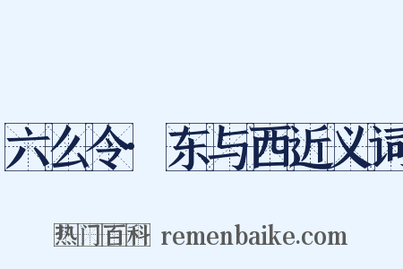 六么令·东与西近义词是什么意思的图片